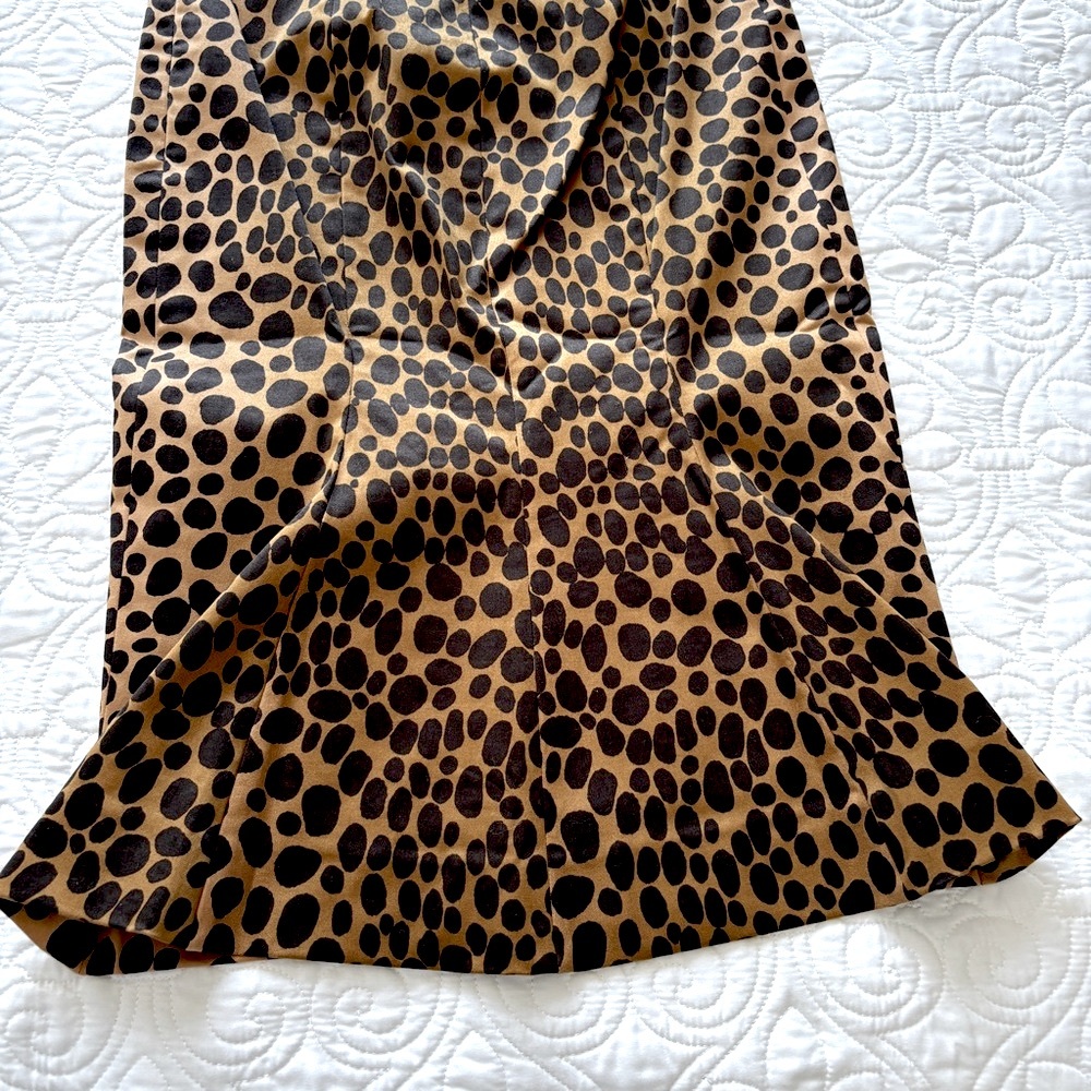 Moschino Leopard Print Pencil Fishtail Skirt in Brown and Tan/Khaki Size 6 US - Picture 8 of 8